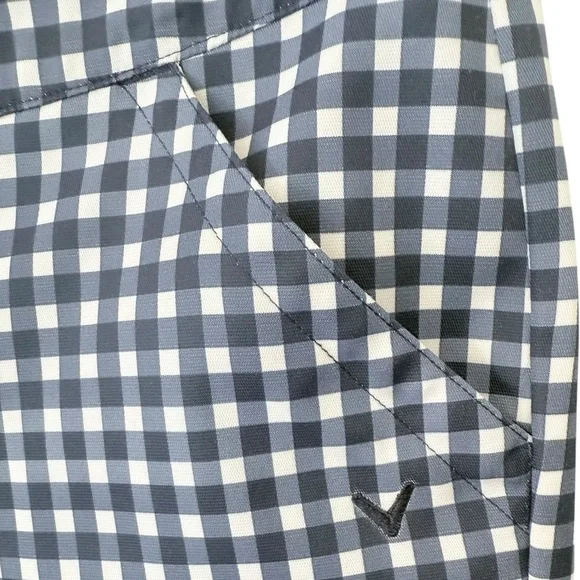 Callaway | Opti-Dr Golf Mid Rise Gingham Checkered Pattern Shorts Pockets Size 8 - Picture 8 of 8